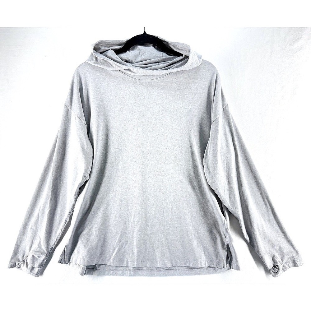 Athleta Uptempo Hoodie Sweatshirt XL Gray Relaxed Fit Sporty Lounge Grey Layer